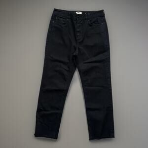 Kate Spade New York Ooh La La Black Cropped Jeans Raw Hem Ankle Size 29